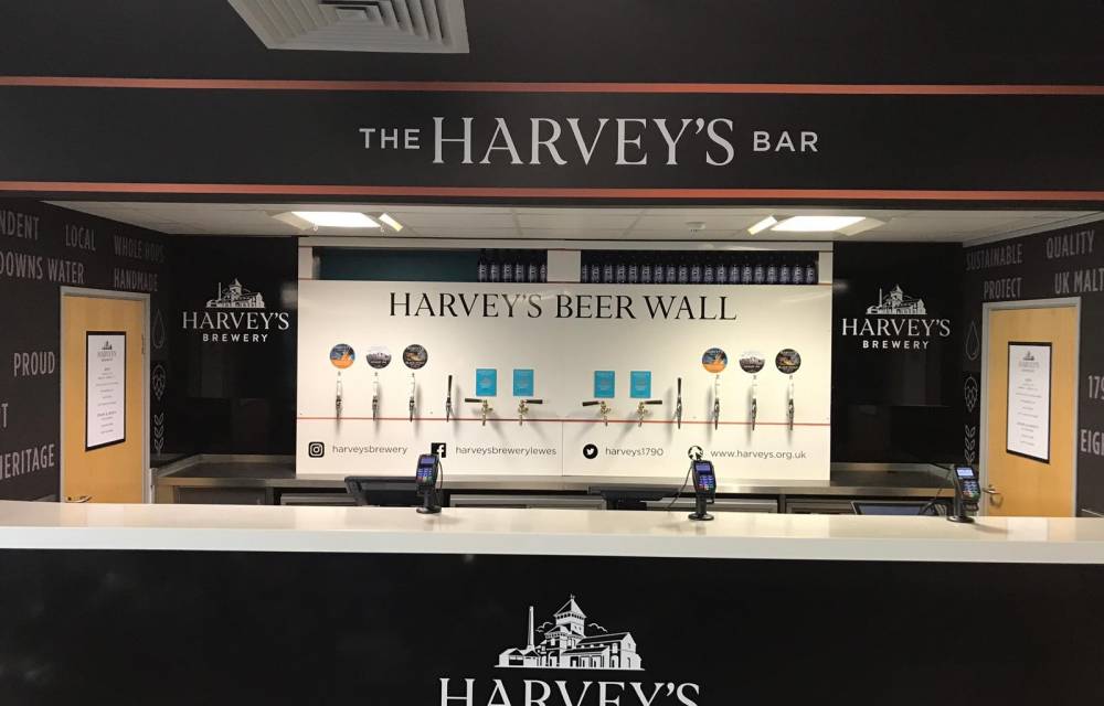Harvey's Beer Wall, Brighton Hove Albion FC