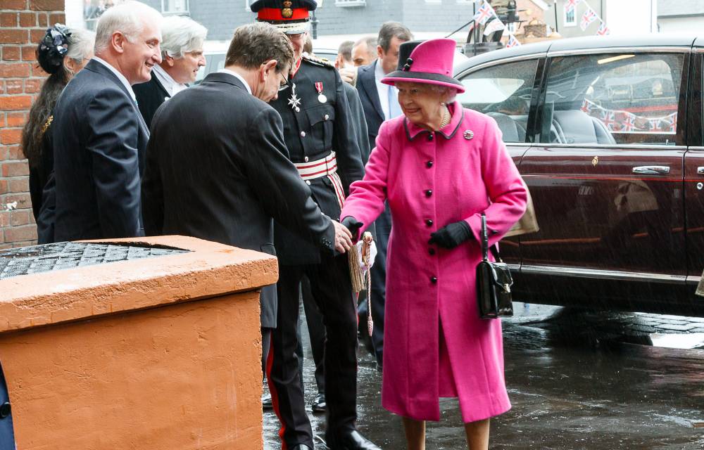 HM The Queen and HRH the Duke of Edinburgh Harvey's Brewery 2013