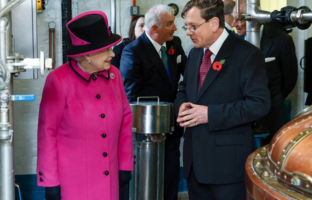 HM The Queen and HRH the Duke of Edinburgh Harvey's Brewery 2013