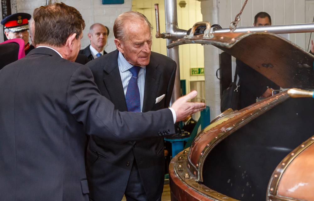 HM The Queen and HRH the Duke of Edinburgh Harvey's Brewery 2013