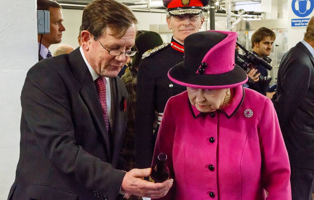 HM The Queen and HRH the Duke of Edinburgh Harvey's Brewery 2013